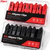 20/1pcs 35A Alligator Clips Red Black Insulated Alligator Clips Multimeter Testing Connectors Electrical Circuit Repair Supplies