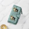 Cute Long-haired Chihuahua Twin Print Long Wallet, Multifunctional Portable Snap-button Coin Purse, Unisex, Suitable As a Birthday Gift and for