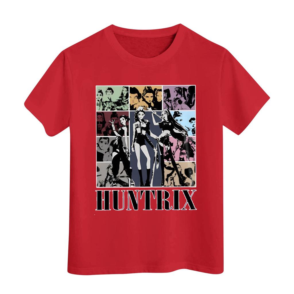 Boys Girls Round Neck Casual Printed Short-sleeved T-shirt Top
