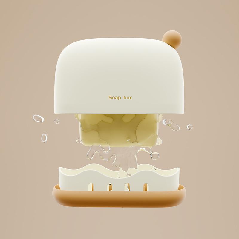 Christmas Shape Travel Soap Box Sealed Waterproof Soap Box Creative Wash Soap Box Travel Business Trip Dedicated Portable Soap Box