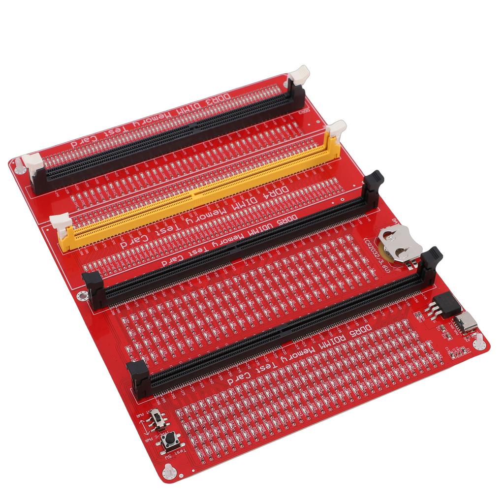 4 in 1 RAM Memory Tester Card Desktop Computer DDR3 DDR4 DDR5 UDMM DDR5 RDIMM Diagnostic Analyzer with Light