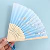 Art Craft Chinese Style Hand Held Flower Fan Dance Hand Held Silk Fan Folding Fan Photo Prop Tool
