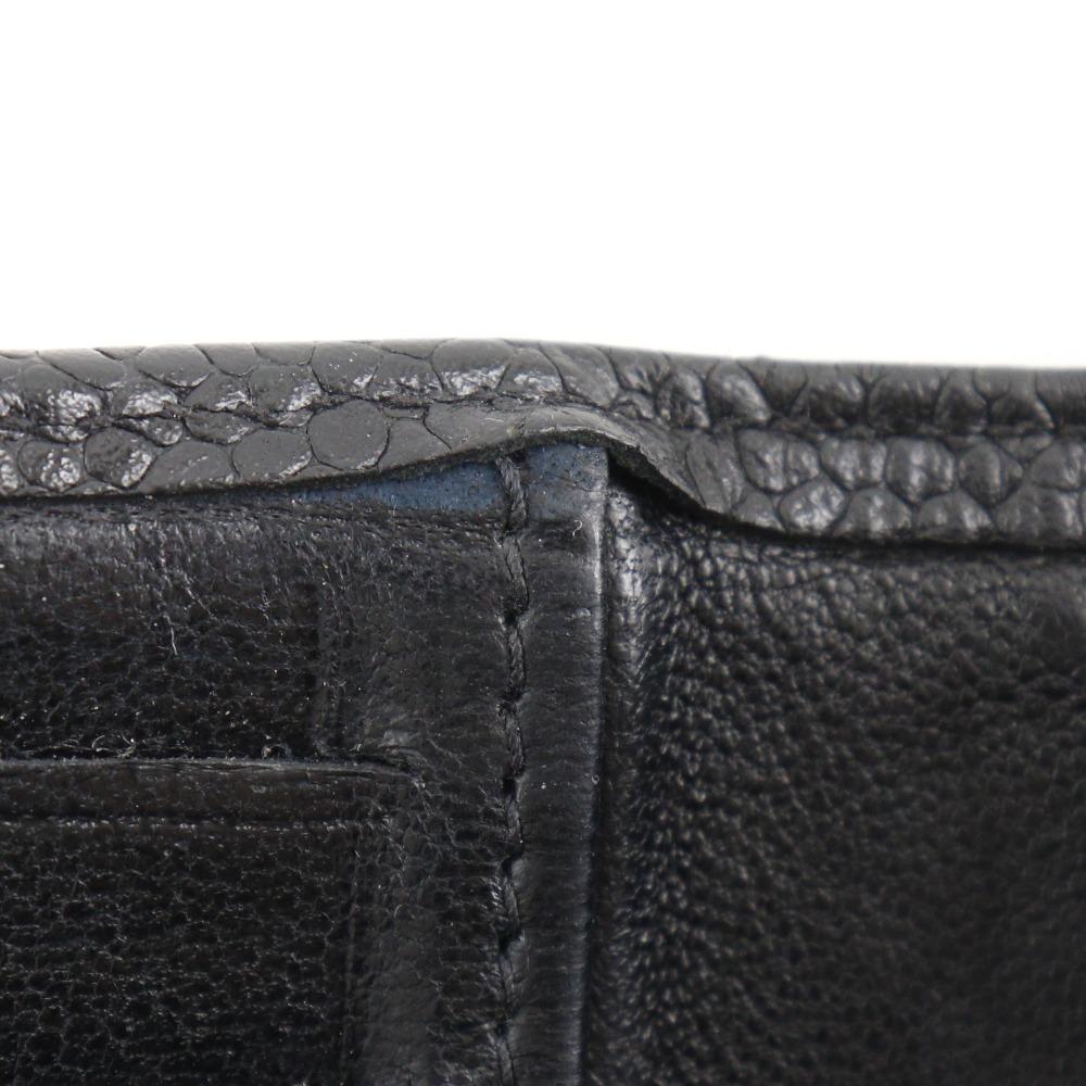 Chanel COCO Mark Name Card Holder Card Case Black Caviar Skin Women Used