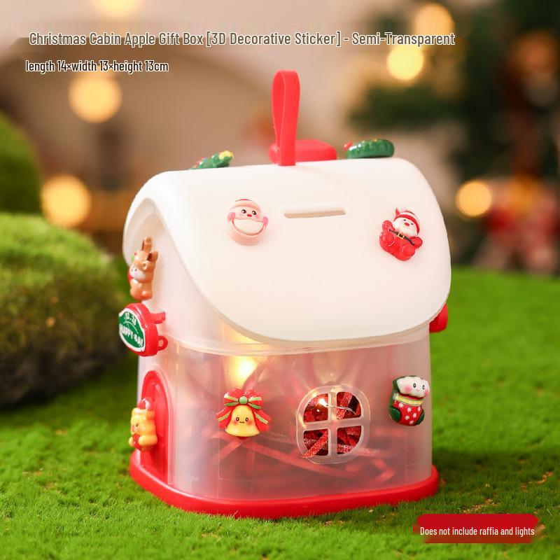 Christmas Eve Apple Gift Box - Creative Little House Candy Packaging for Kids