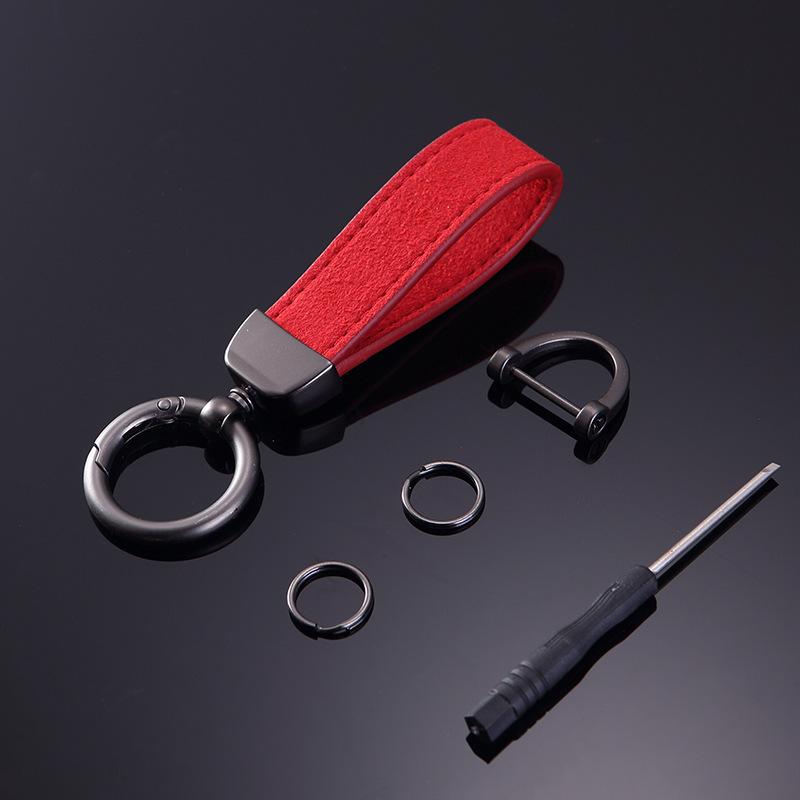 Trendy Suede Anti-Lost Car Keychain Pendant for Men & Women