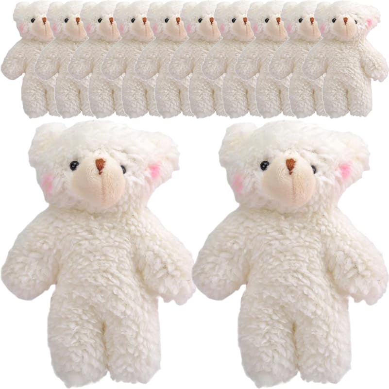 

HOLIDYOYO 12 Bear Bag Pendants, Small Plush Bears, Bulk Mini Plush Toys, Car Parts, Keychains, Hanging Keychains for Women