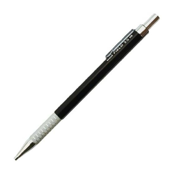 Mitsubishi Pencil Field 2 Mechanical Pencil 2.0mm HB with Knurled Metal Grip, uni Lead
