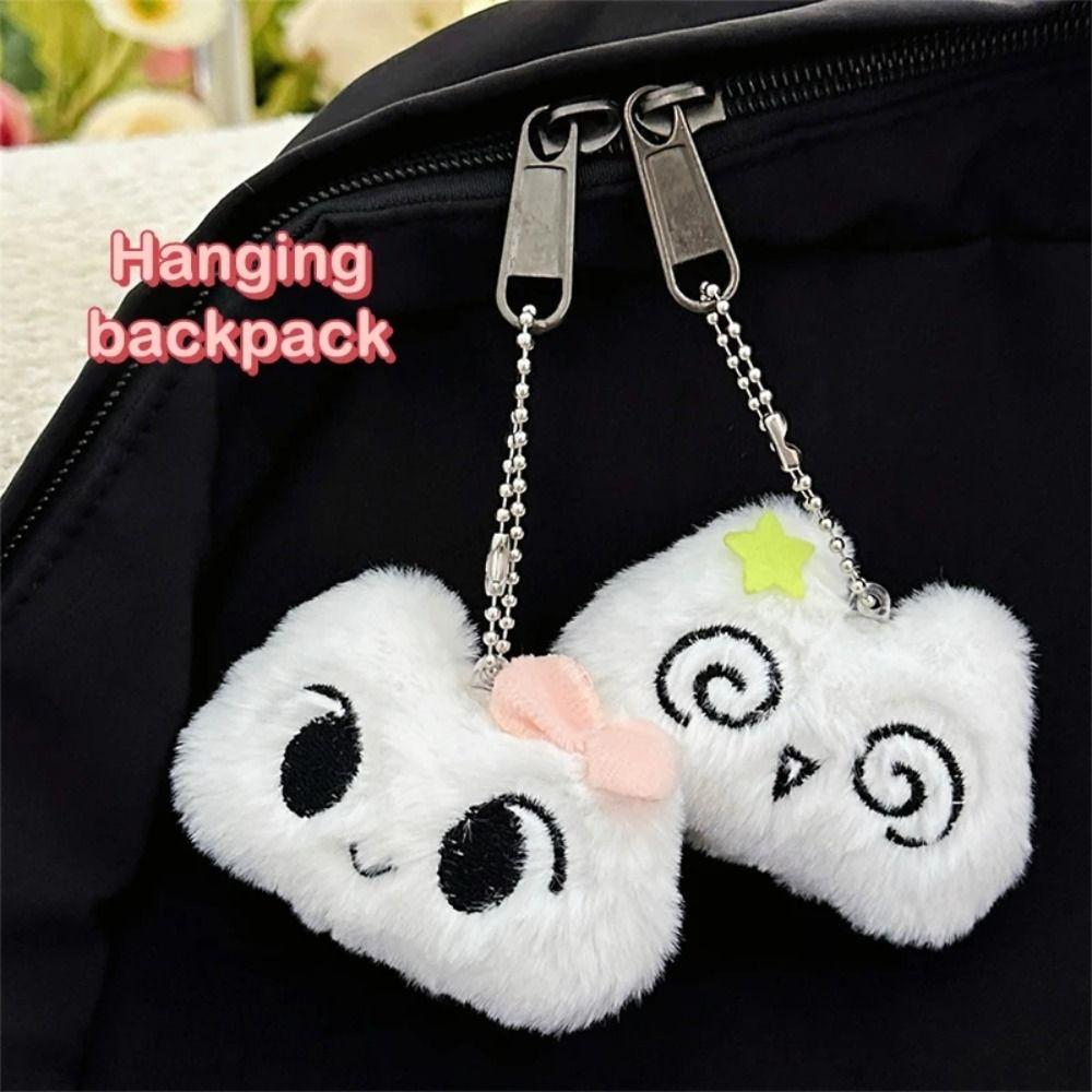 Funny Cartoon Dizzy Cat Keychain Stuffed Toys Couple Pendant Couple Key Chain Student Backpack Key Ring Jewelry Accessories Gift