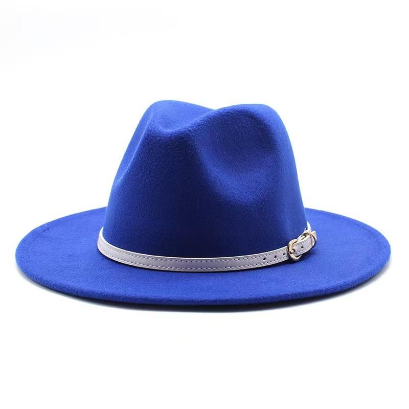 Popular European and American literary and retro woolen top hat men's and women's classic fashion church top hat jazz hat