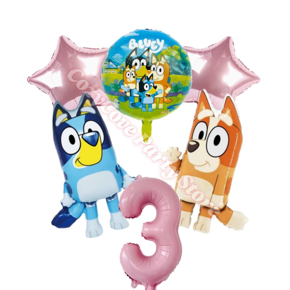 Pink Bluey Birthday Party Decoration Set Bingo Puppy Cup Plate Napkins Balloons For Kids Favors Gifts Photo Booth Baby Shower