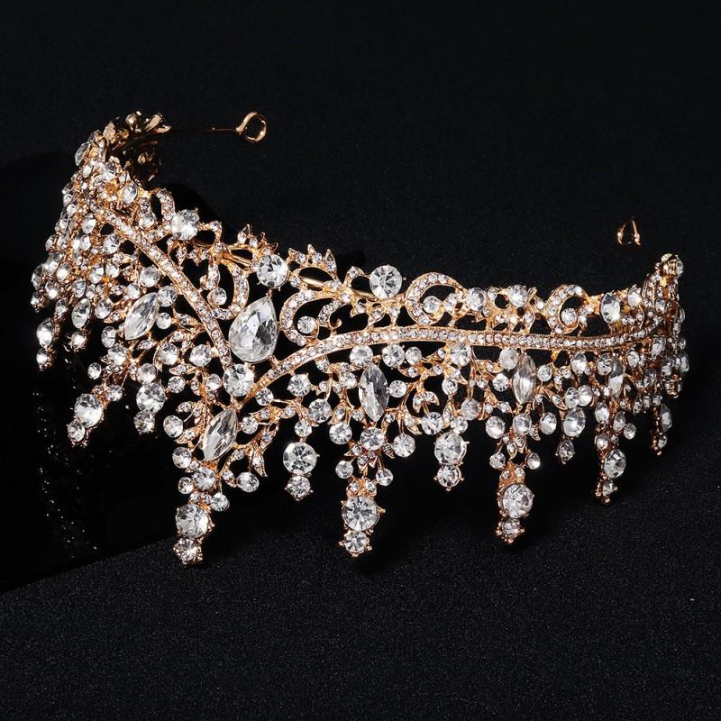 Luxury Atmospheric Princess Crown High Inlaid Queen Hair Bride Headwear