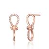 ELLE Jewelry 14K GF Cubic Point Knot Earrings ELGPEE567