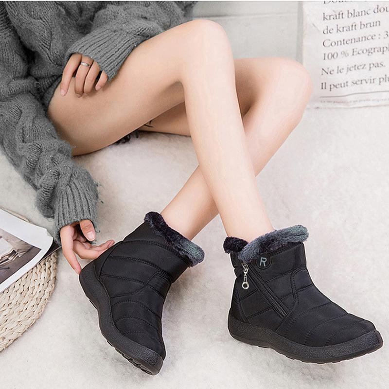 High Quality Winter Boots Women's Boots Mother Shoes Waterproof Ankle Boots Women Rain Warm Fur Foot