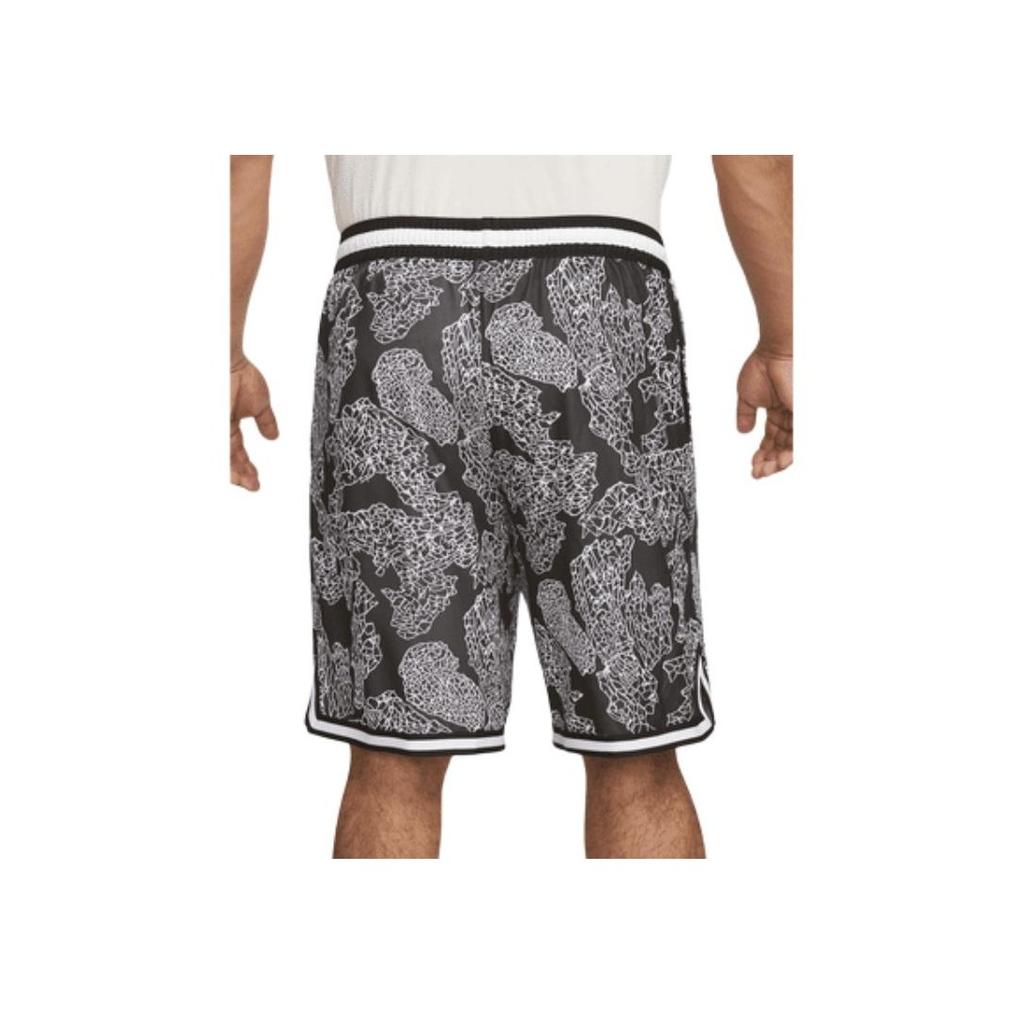 Nike Pantalones cortos de baloncesto Dri-FIT DNA con estampado integral y cordones para hombre, pantalones cortos negros FB6928-010