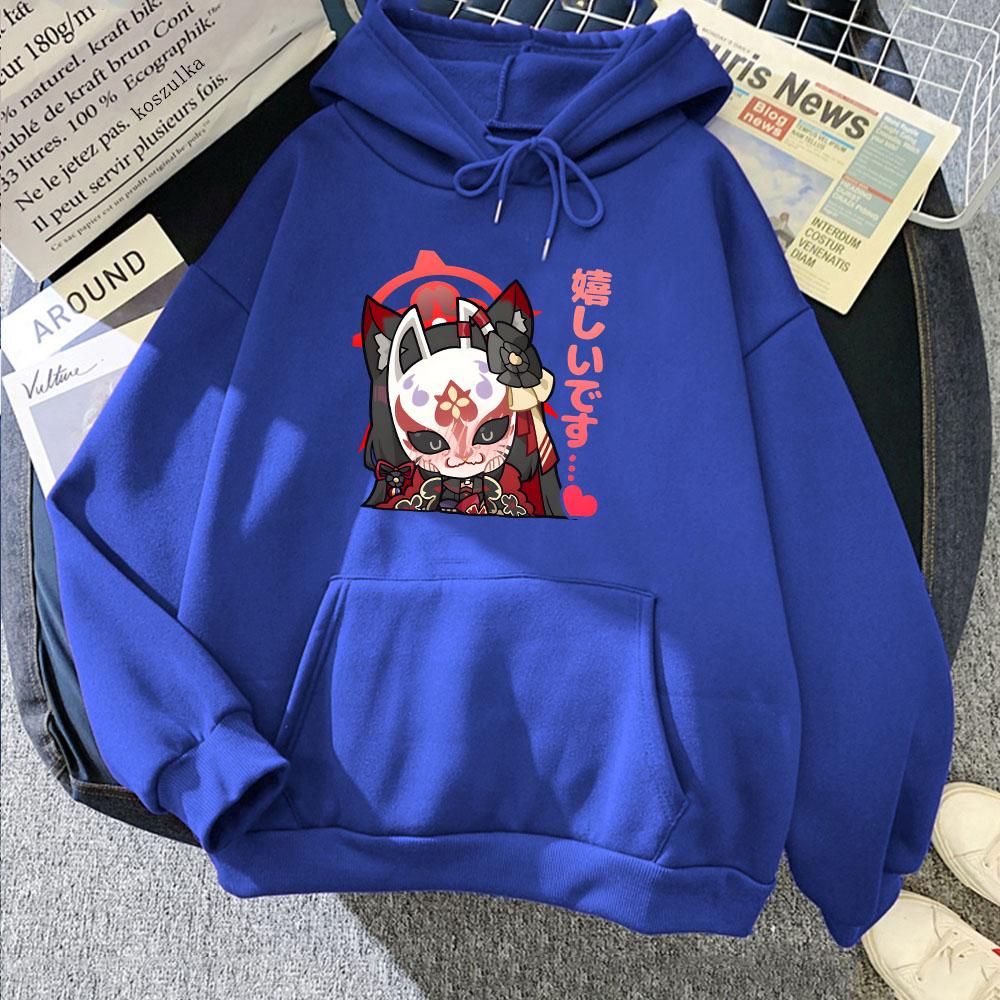 Blue Archive Wakamo Sweatshirt Young Girl Hoody Harajuku Manga Hoodie Sweatwear Couple Long Sleeve Women Clothes