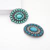 Zinc Alloy Bohemian Niche Belt Buckle Oval Belt Buckle Automatic Snap Buckle Retro Style