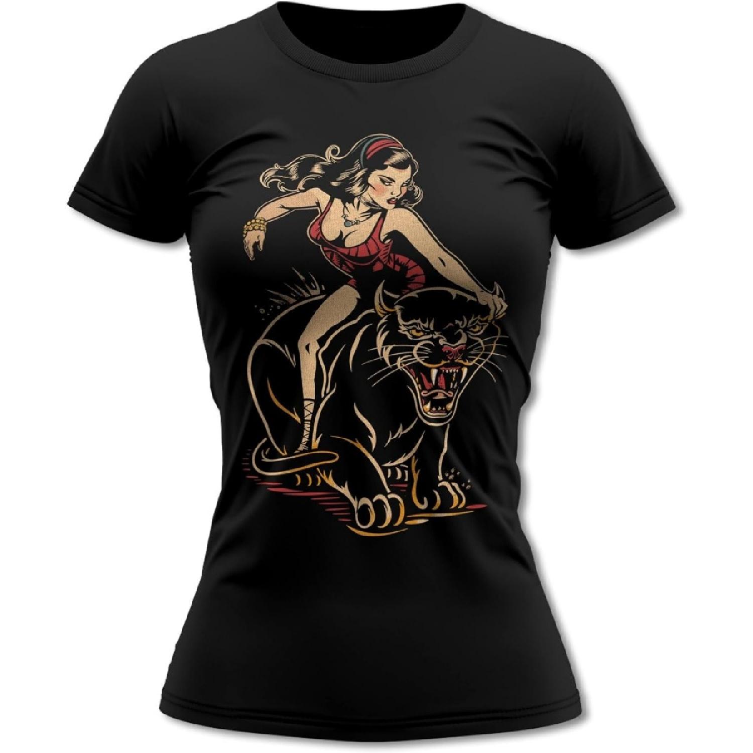 Bands and Bones Vintage Tame The Predator Women s T-Shirt XXXXXL разноцветный
