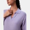 Calvin Klein Loose Soft Solid Color Long Sleeve Polo Shirt Women tops 44D396G-WGA