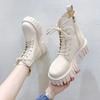 Short Boots Women's 2025 Autumn and Winter New Korean Version Leather Faced Women's Boots Soft Soled Women's Midsole Boots