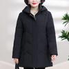 Middle Age Women's Puffer Jackets Winter Vintage Parkas Hooded Plus Size Elegant Thick Warm Down Coats Woman Outerwears