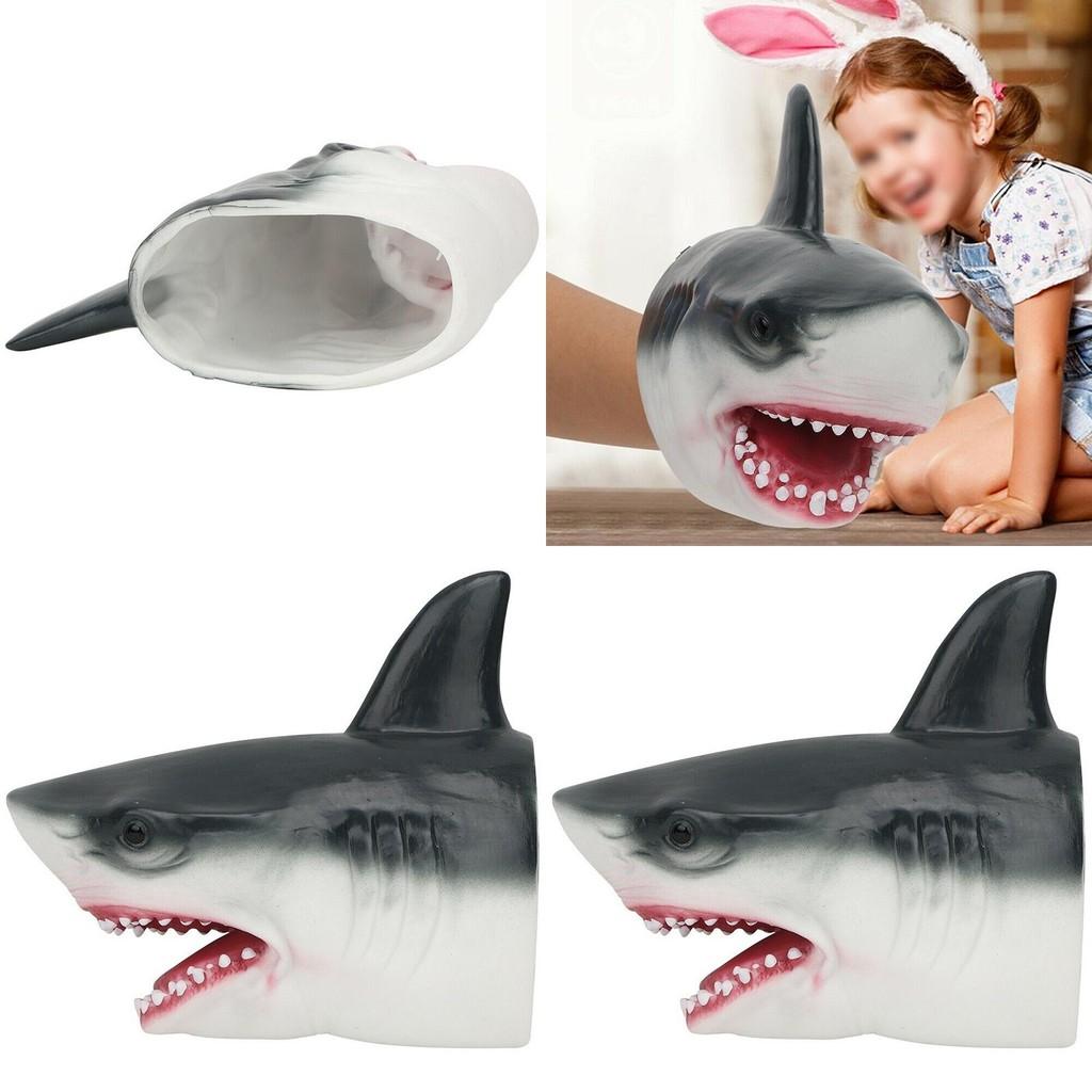 Soft And Flexible Shark Head Hand Puppet Ideal For Creative Play And Gifts