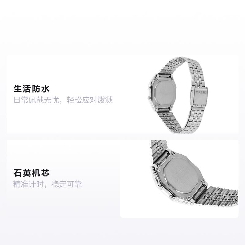 Casio STANDARD series small silver watch, business retro LCD, quartz movement, stainless steel strap, Japanese and Korean LA680WA-1B-INTERNATIONAL