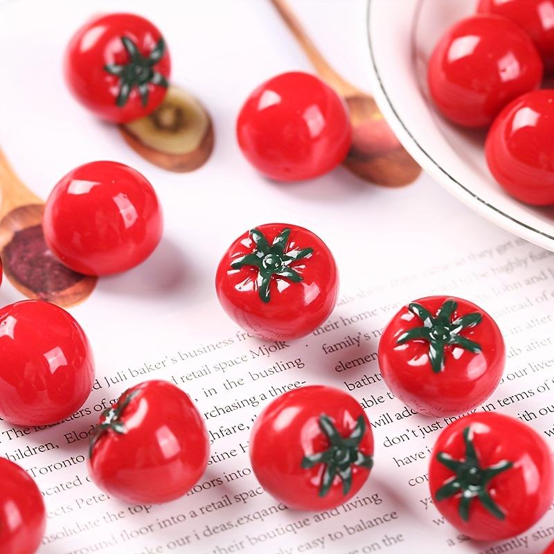 10pcs DIY Mini Tomato Model Ornaments, DIY Accessories Art Crafts Supply, Home Decoration, Perfect DIY Jewelry Crafts, Art Crafts Supply