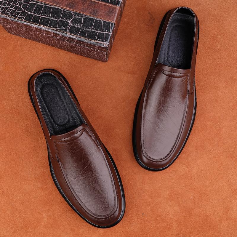 Handmade Genuine Leather Men Casual Shoes Comfortable Slip On Loafers Elegantes Moccasins New Arrival Man Walking Business Shoes