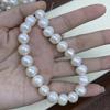 1String, White Natural Freshwater Pearls, Handmade Near Round Pearl Beads for Jewelry Making DIY Crafts (Beads 10-11mm, Length 36cm)