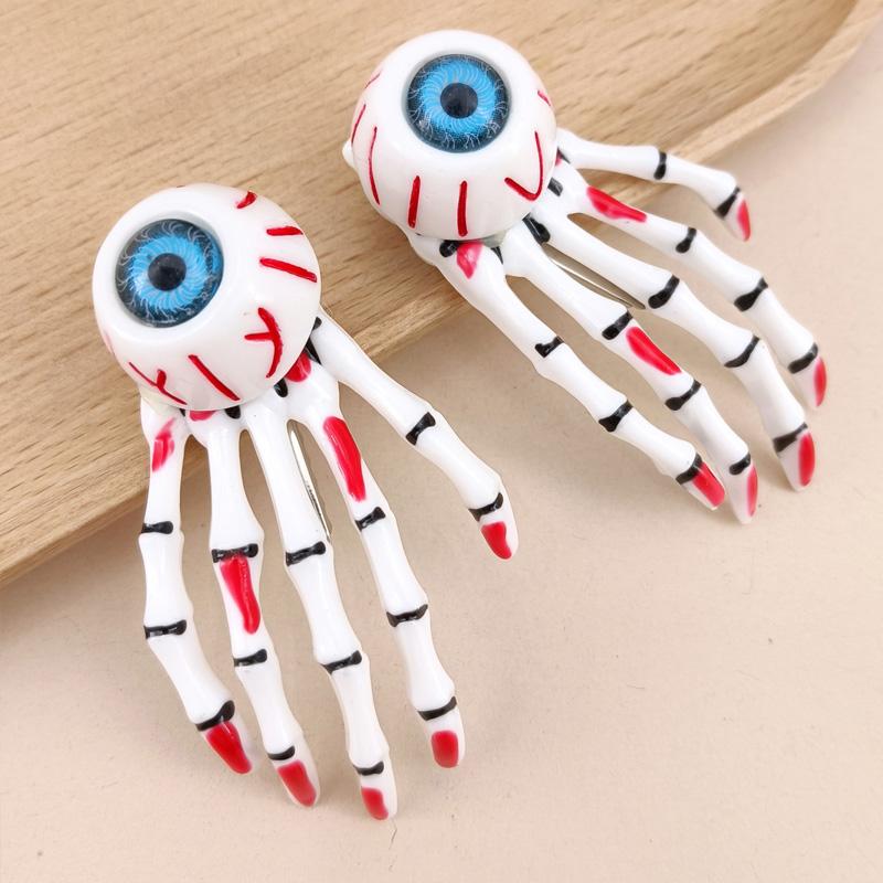 1/2Pcs New Creative Skull Hand Bone Hairpin Gripper Ghost Skeleton Hair Clips Hairclips Bone Claw Hair Accessories Gift Hairclip