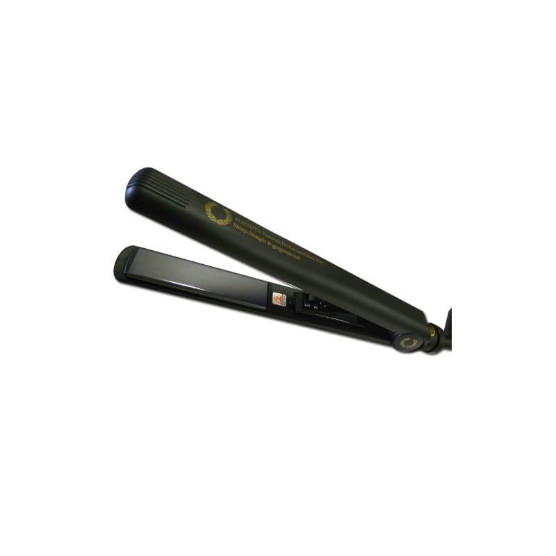 

[Heat-resistant holder present] Professional specification 220℃ achieved at this price!! Agetsuya titanium professional hair iron Shiny straight &