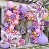172Pcs Purple Butterfly Theme Aluminum Foil Balloon Garland Set with Curling Ribbon for Birthday Wedding Holiday Parties