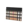 Burberry Vintage Style Patchwork Cotton And PU Wallet Card Holder Unisex Wallets Light-Brown Khaki 80166141