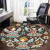 1pc Angelic Winter Office Round Area Rug, Under Office Chairs Bedroom Living Room Home Decor, Room Deco, Available in Various Sizes