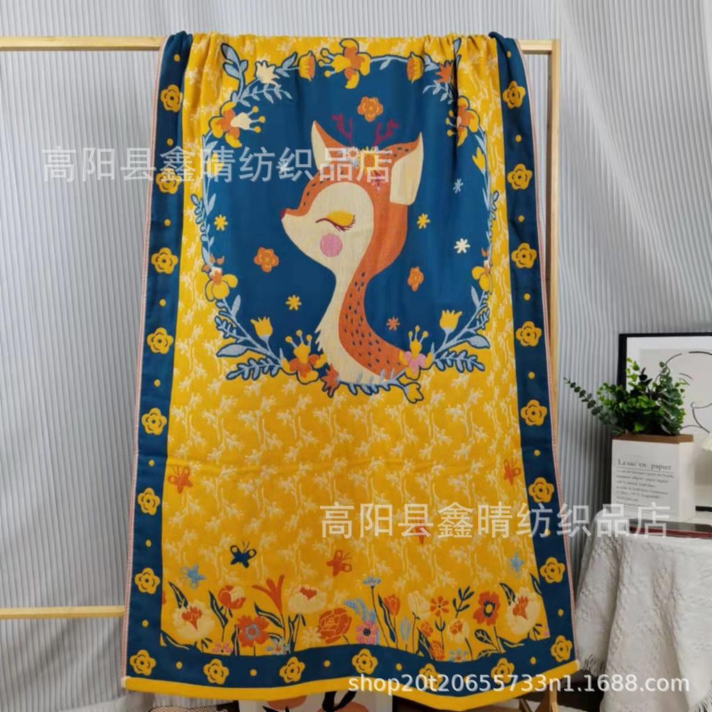 Pure Cotton Gauze Bath Towel Adult Men And Women Plus 80/160 Dirt-Resistant And Water-Absorbing Soft Cotton Quick-Drying Gauze Bath Towel
