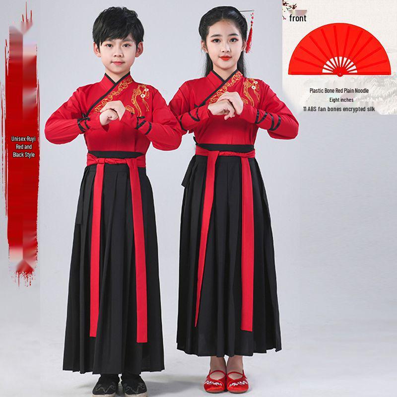 Children's Hua Mulan Hanfu Costume for Boys and Girls - Chinese Style Choir and School Uniform