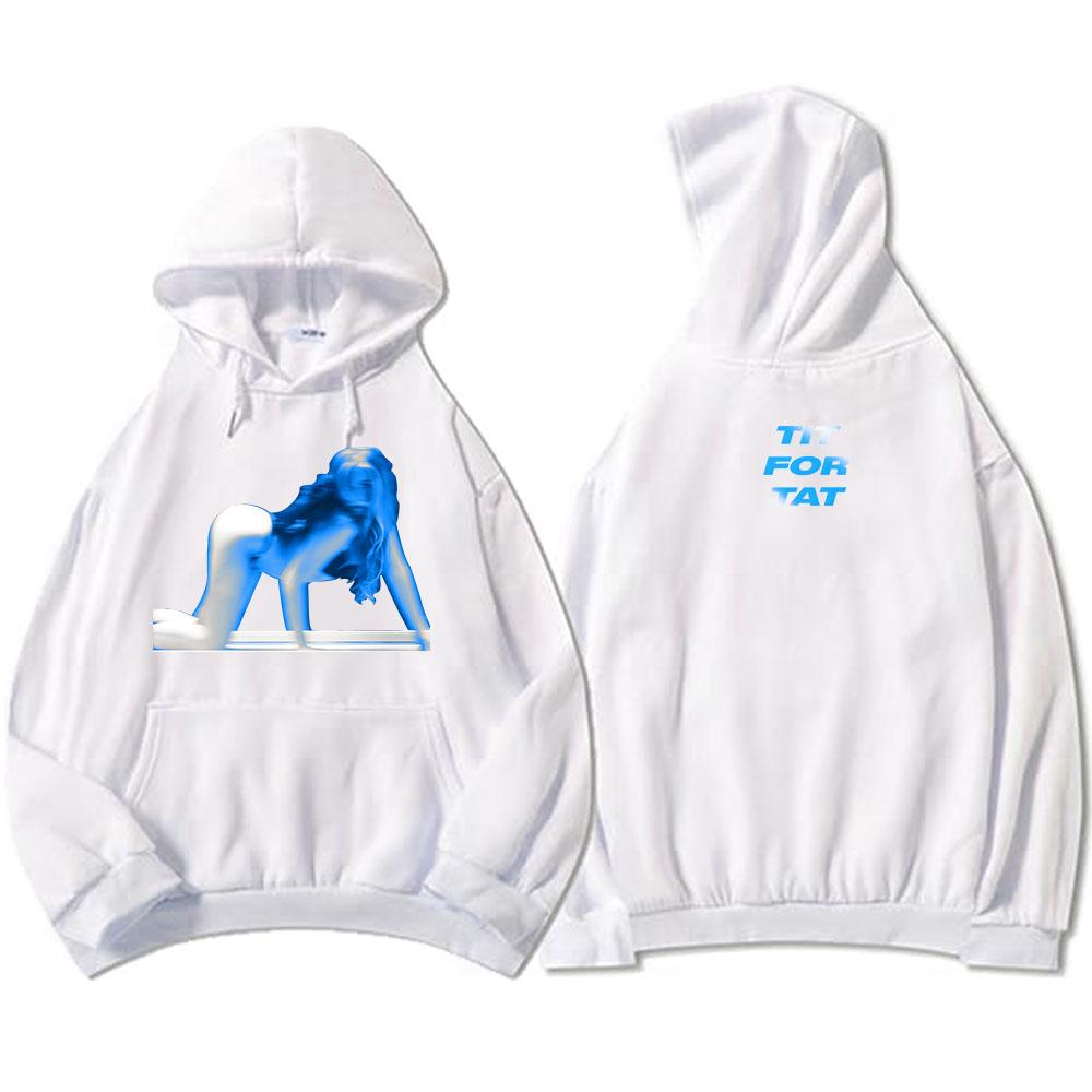 Tate Mcrae Tit for Tat Hoodies Long Sleeve Casual Hooded Sweatshirts Casual Fashion Men Women Pullovers Winter Fleece Hoody