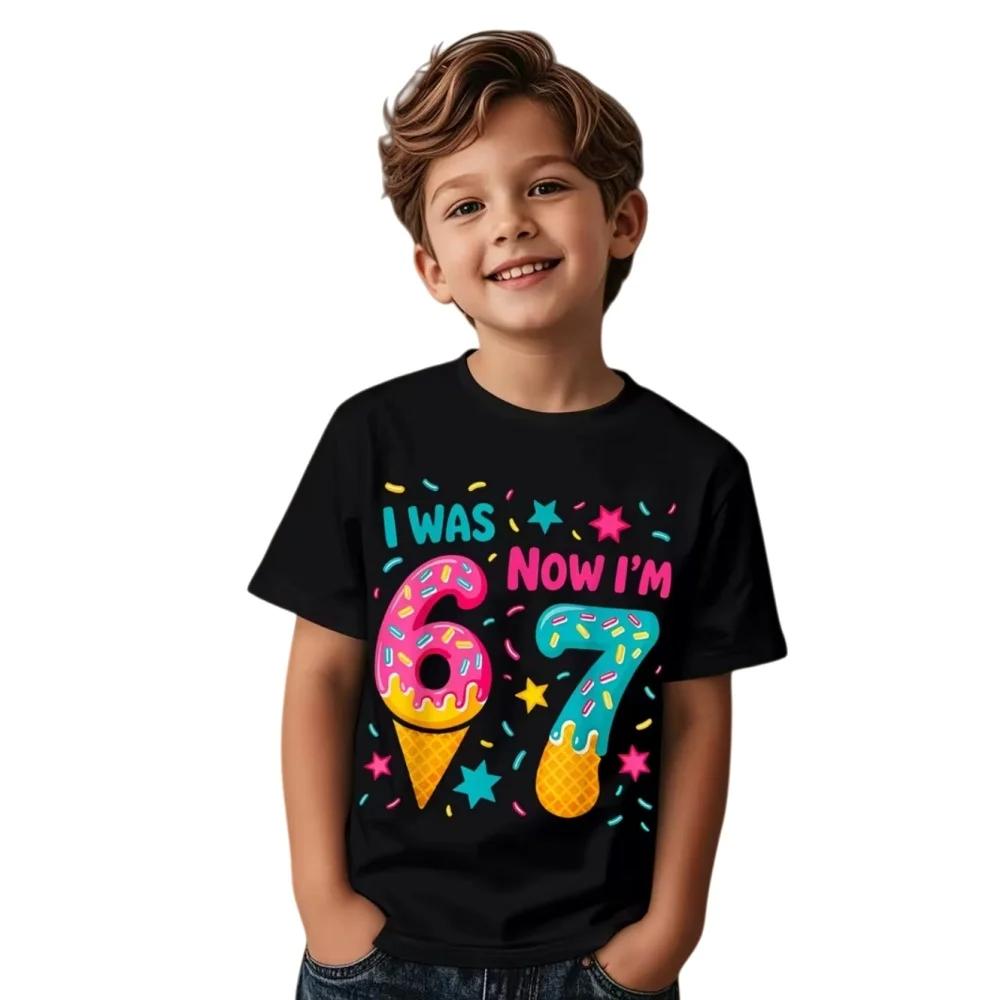 67 Print Men's T-Shirts Fashion Cool Summer Short-Sleeve Casual Crewneck Tops for Women Tees Top