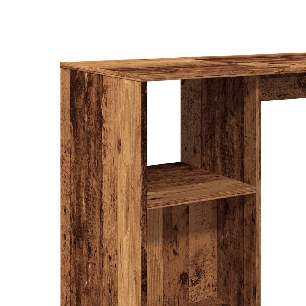Bar Table with Shelf Rustic Wood Look 124 X 46 X 103.5 Cm Engineered Wood