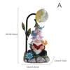 Home Decoration Accessories Garden Statues Sculptures Resin Gnome Figurine Solar Led Lights for Indoor Outdoor Patio Yard Lawn