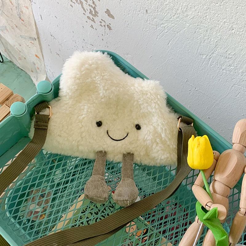Ins-style Plush Cloud Bag Perfect For Storing Phone And Small Items