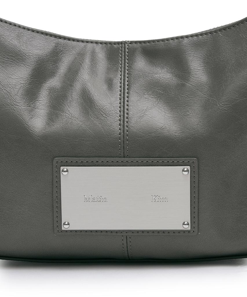 Matin Kim Eyelet Shirring Shoulder Bag In Gray