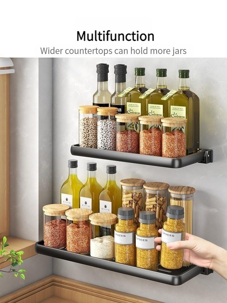 Folding Kitchen Spice Storage Knives Holder Knife Stand Spice Rack Organizer Knives Spoon and Chopsticks Rest Hanging Organizers