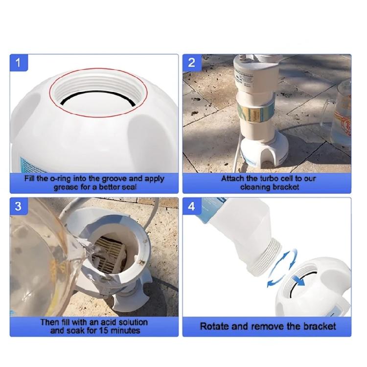 Efficient Pool Salt Generator Stand Quick Installation Salt Cell Cleaner Professional Pool Equipment Accessories