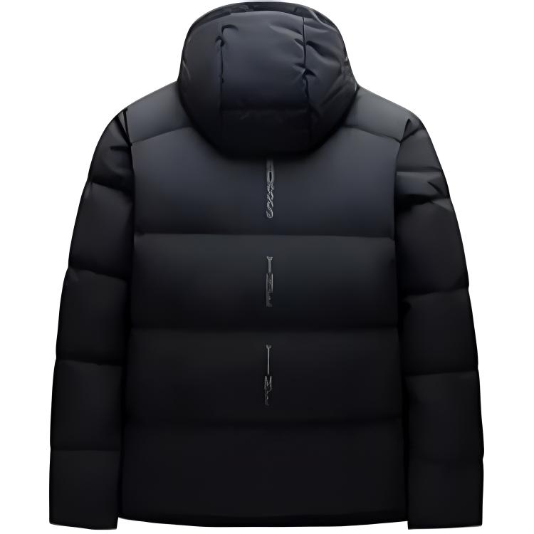 Anta Basketball Series Warm Water-Resistant Letter Pattern Down Jacket Men Outerwear Basic-Black 152511905S-4