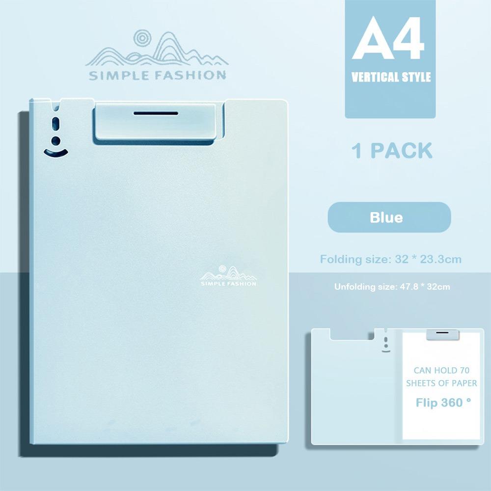 with Metal clip A4 File Folder Dual-use Writing Pad Fashion Test Paper Storage Organizer  Office