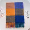 Scarf New imitation cashmere color plaid scarf female Korean version autumn and winter plaid scarf fringed shawl scarf