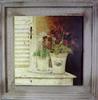 Floral Melody Composition Painting with an Aged Effect, 38 X 38 Cm, Part 1 of 2