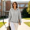 Women's Versatile Polka Dot Hoodie Long Sleeve Casual Fall Winter Sweatshirt Top