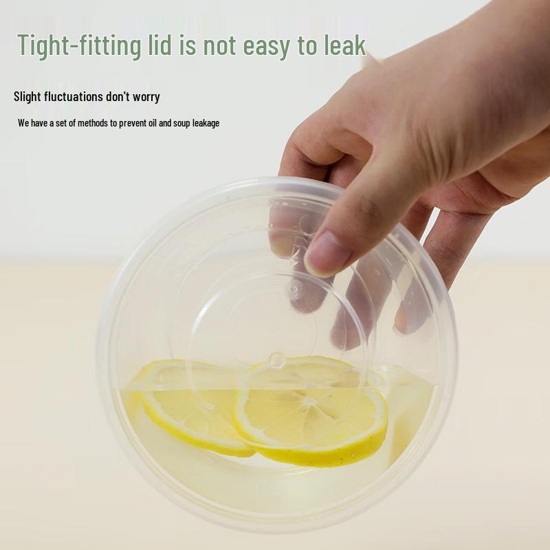 HANSHENG Disposable Clear Round Food Containers